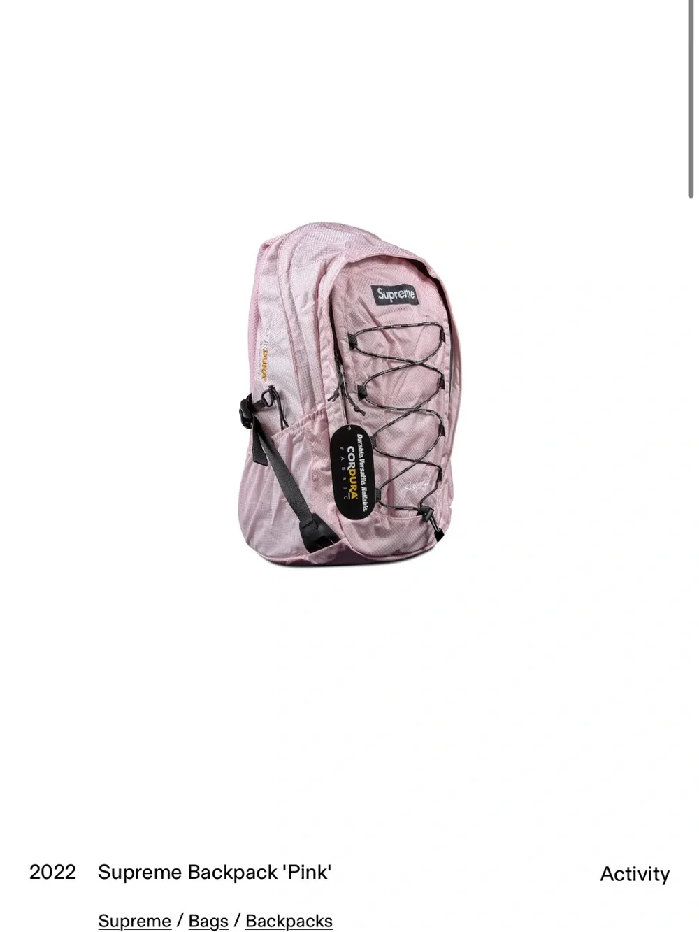 New! Supreme FW23 Backpack in the Blue colorway,